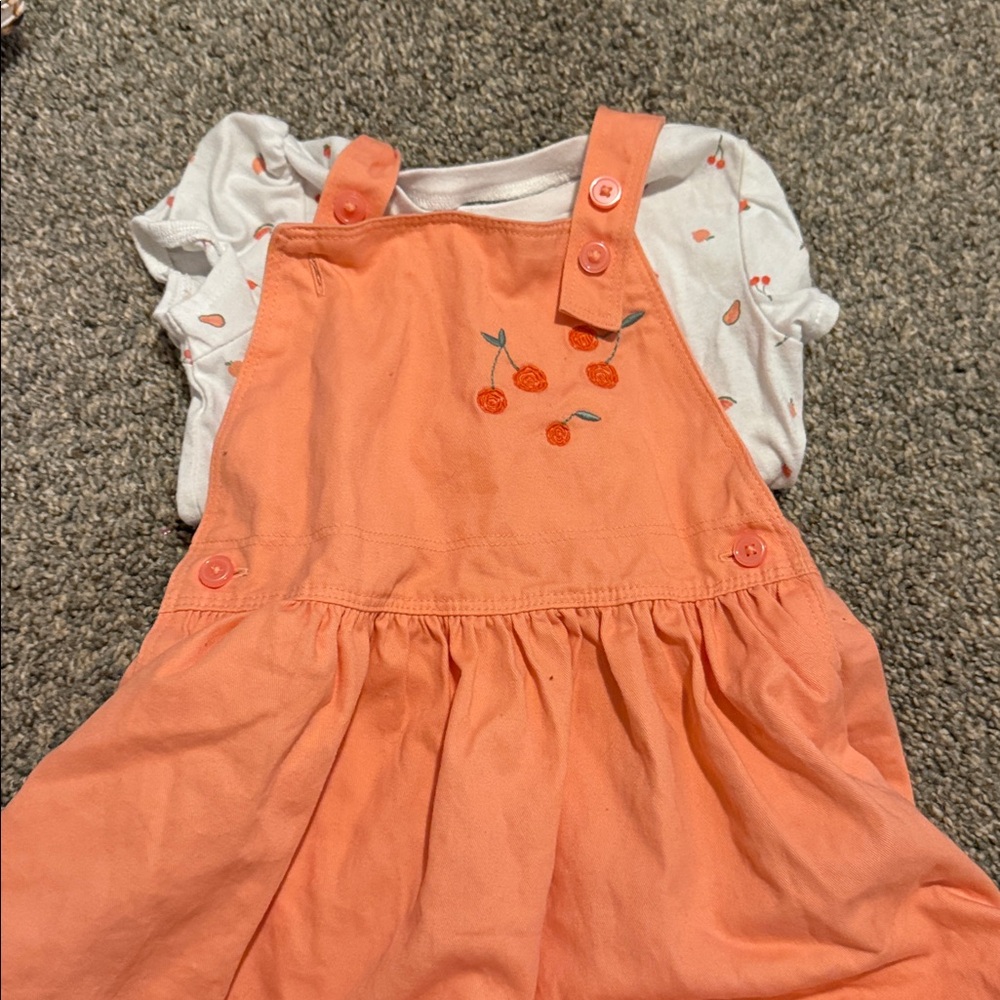 Carter's Peach Dress with White Top